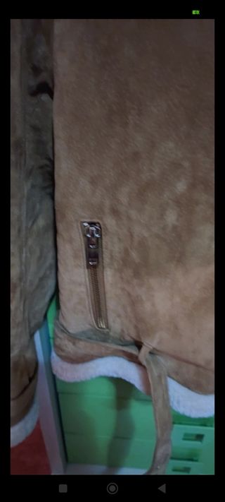 Cazadora Biker de PIEL con forro borreguillo-Zara