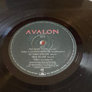 Roxy Music Avalon Primera Edicion UK Vinilo LP