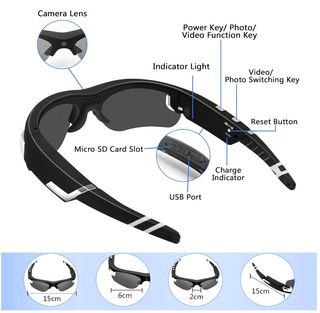 Gafas deporte Cámara video HD1080