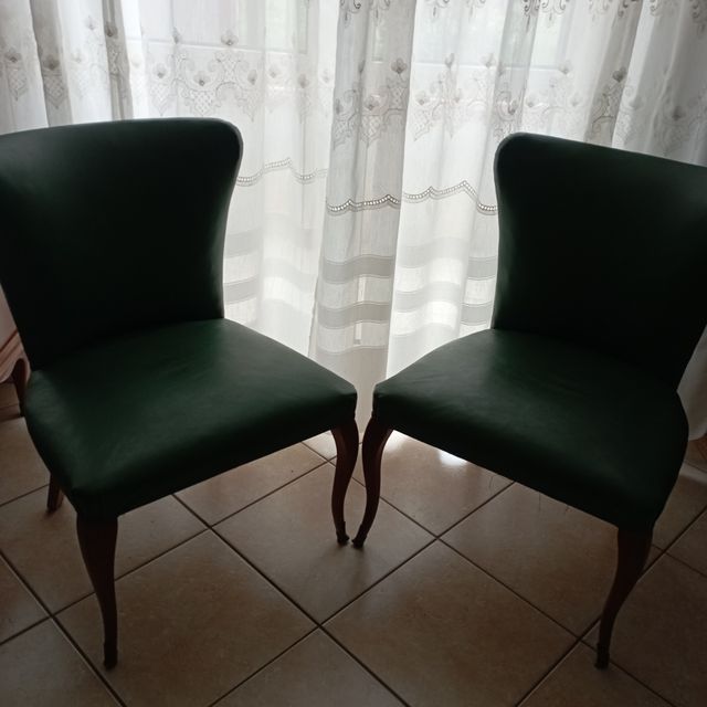 Set Sedie antiche più Puff coordinato