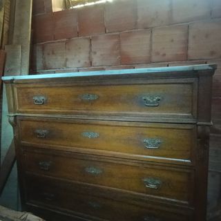 Comò Antico con marmo sopra Vintage