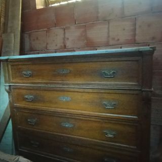 Comò Antico con marmo sopra Vintage