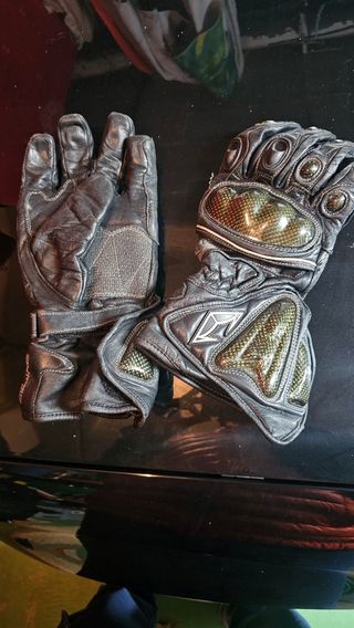 Guantes cuero moto