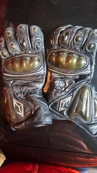 Guantes cuero moto
