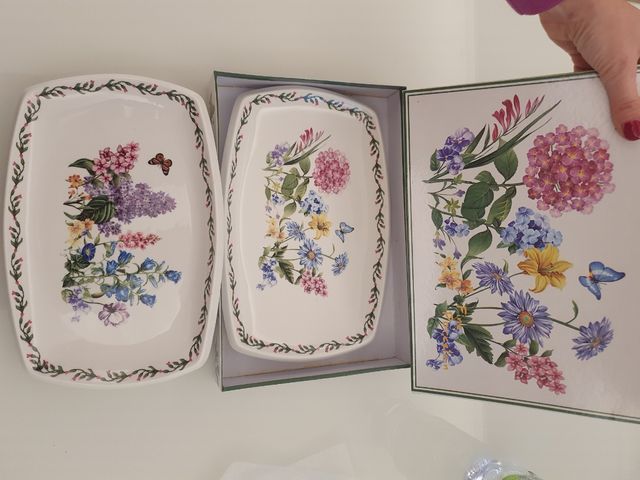 set vassoi fine ceramica