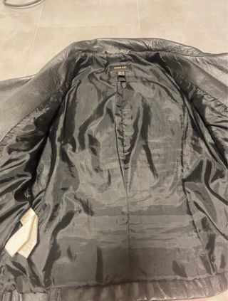 cazadora cuero mango