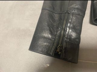 cazadora cuero mango