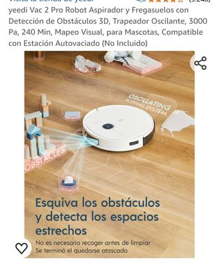 ROBOT ASPIRADOR FREGASUELOS YEEDI