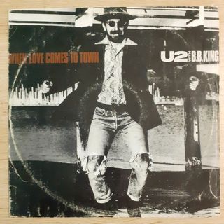 Discos de vinilo de U2 de 1983 y 1989.