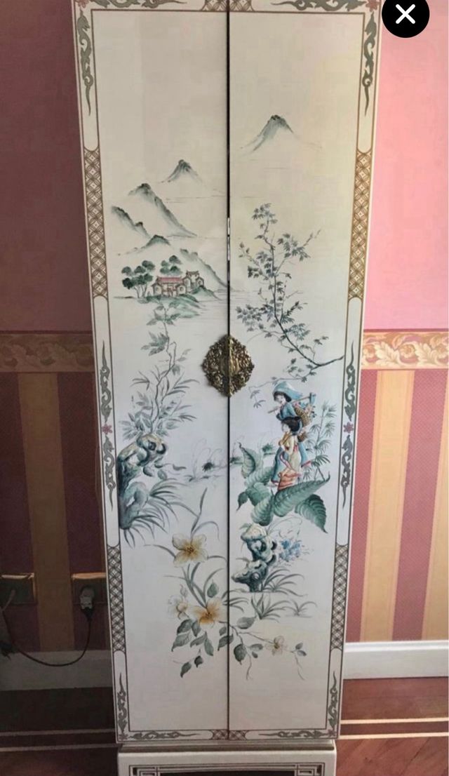 mueble de diseño blanco lacado estilo asiatico