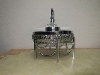 Bombonera marroquí de cristal y alpaca