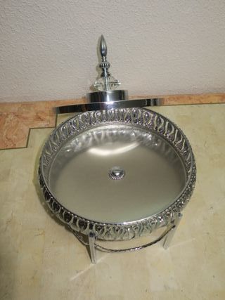 Bombonera marroquí de cristal y alpaca