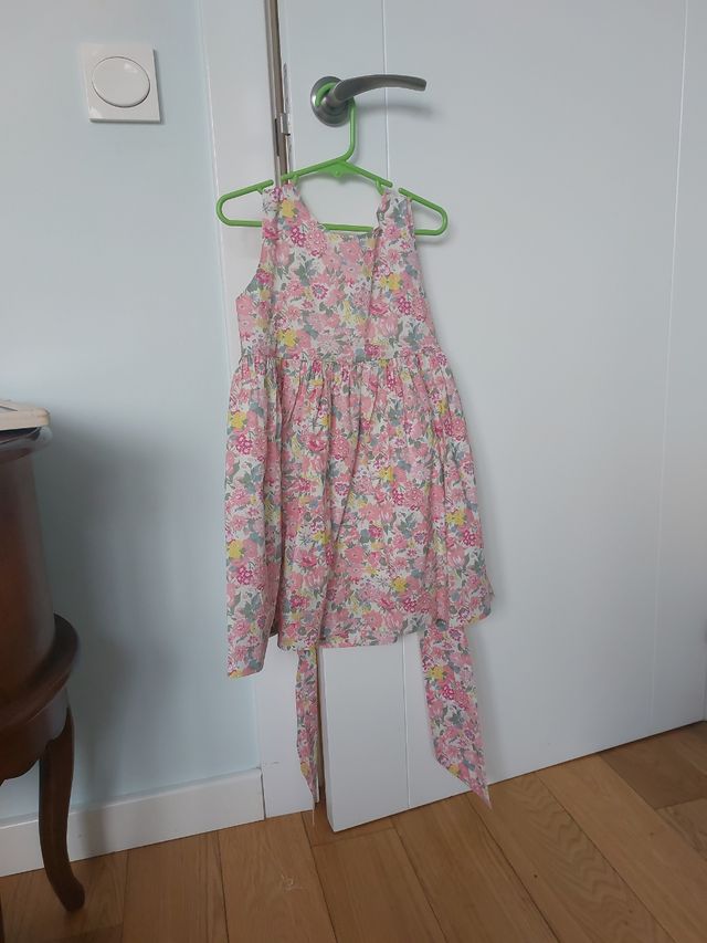 Vestido infantil Azul de Lino talla 5