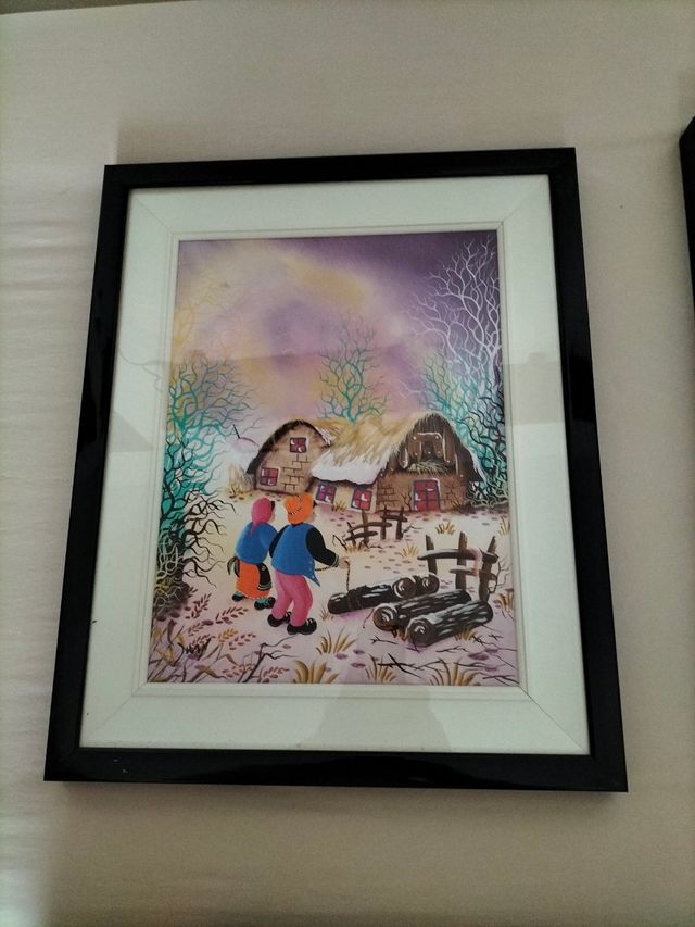 Coppia di quadri naif