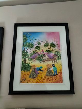 Coppia di quadri naif