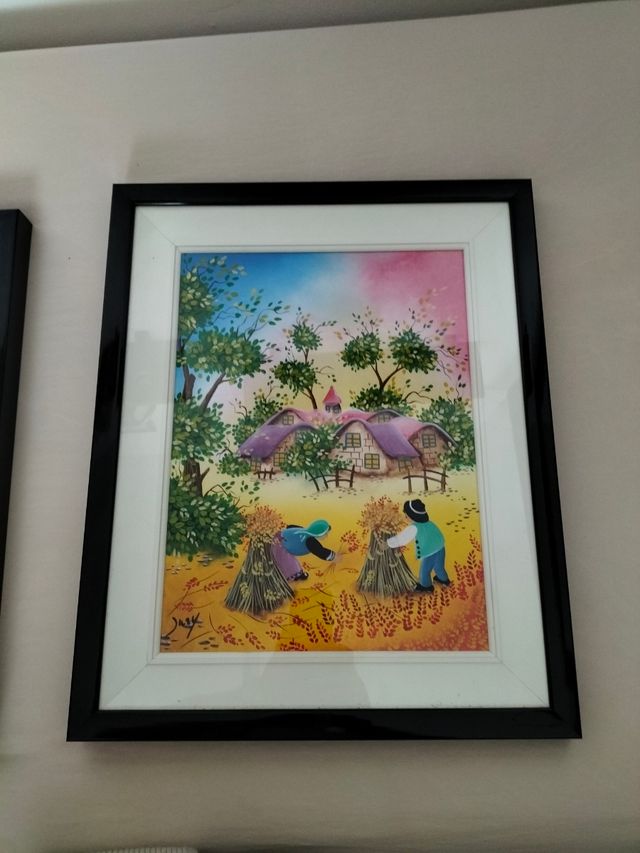 Coppia di quadri naif