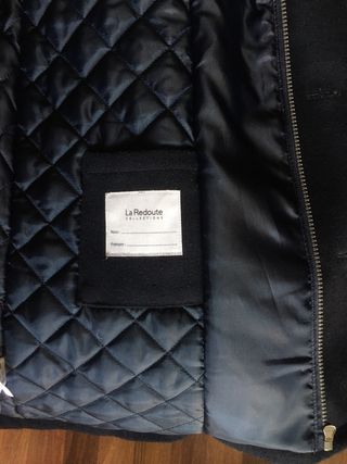 ABRIGO NIÑO DE PAÑO CON CAPUCHA