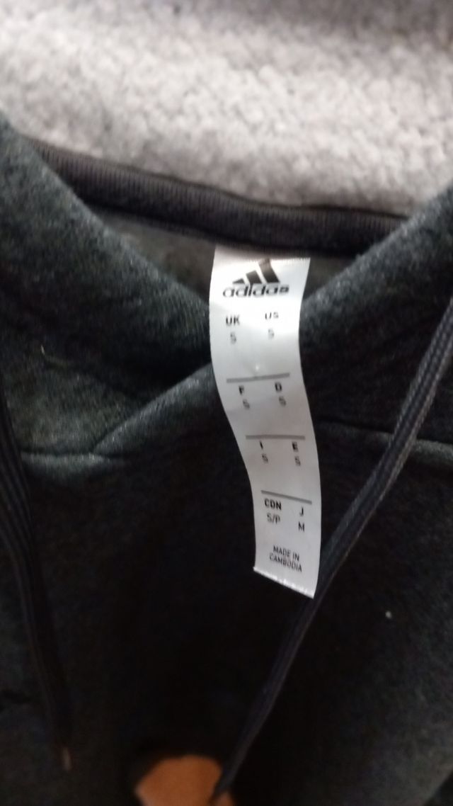 Felpa adidas uomo taglia s grigia