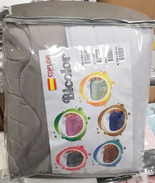 EDREDÓN CAMA 150 gris Bicolor 250x260