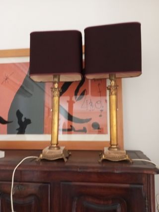 Lámparas de bronce estilo eduardiano