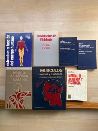 Lote 6 libros anatomia y fisiologia