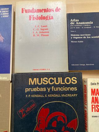 Lote 6 libros anatomia y fisiologia