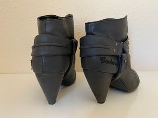 Botines negros tacon bajo