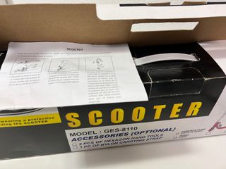 Patinete Scooter Ges-8110 Plata plegable con caja