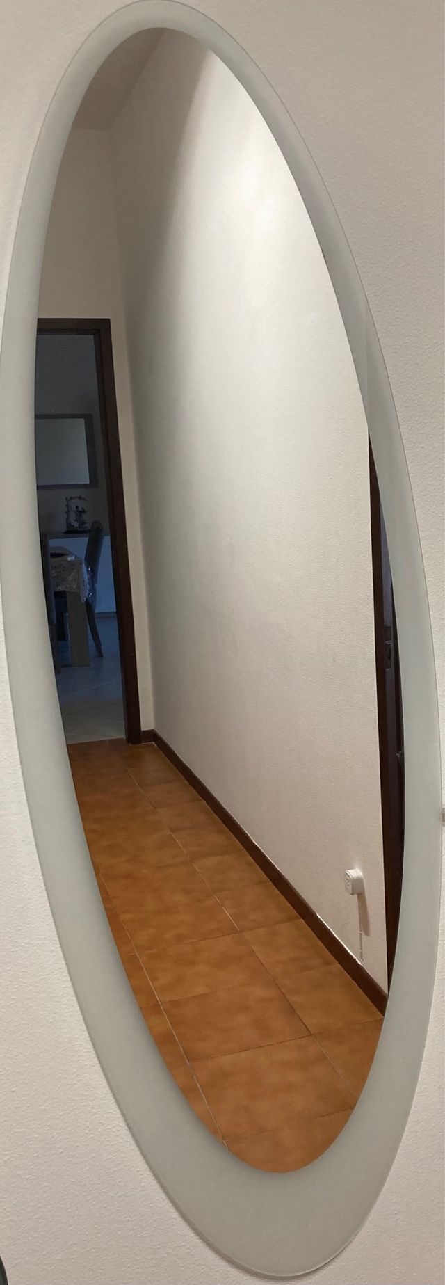 specchio ovale retroilluminato di design nuovo