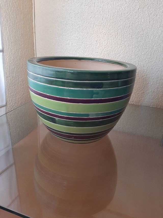 Maceteros esmaltados decorativos