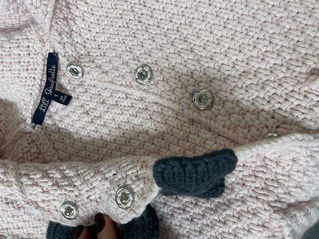 Abrigo rosa T - 1 Lili Gaufrette