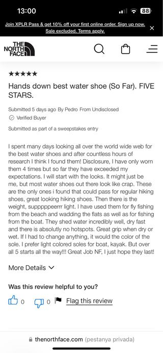 zapatillas The North Face Trekking de agua