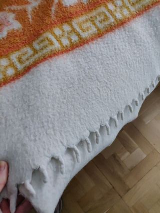 Manta lana cama.