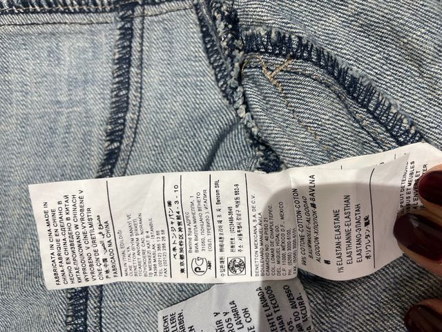 Cazadora vaquera Benetton T 12-18 meses