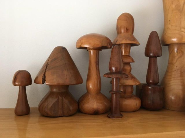 Juego de 20 setas de madera