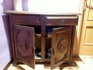 Recibidor antiguo madera y marmol