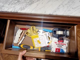 Recibidor antiguo madera y marmol
