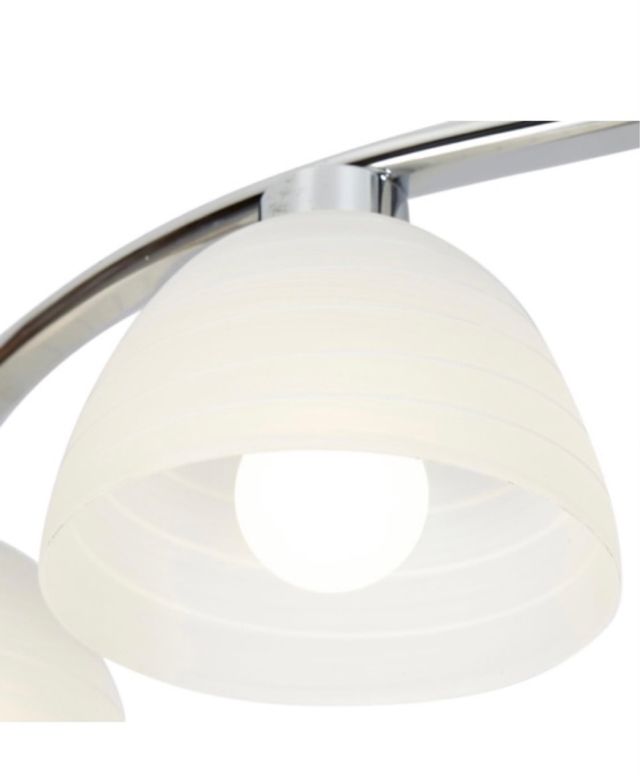 plafoniera in vetro  a soffitto 5 luci