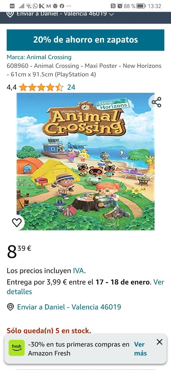 Maxi poster Animal Crossing 91,5cmx61cm