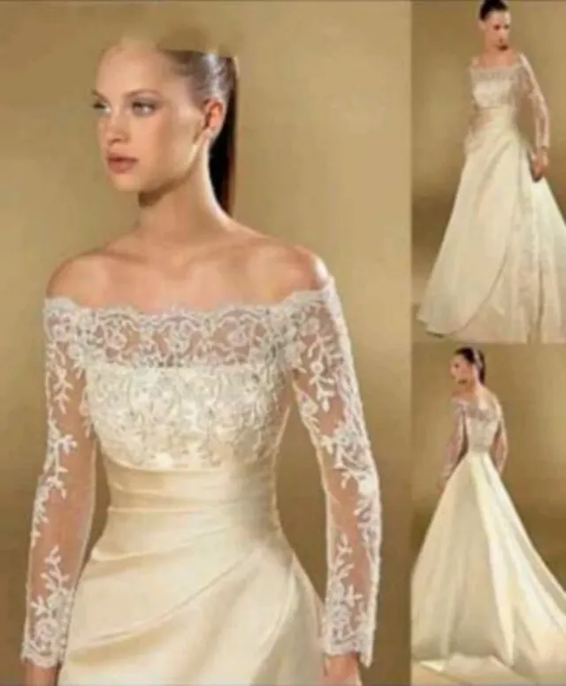 Vestido novia Pronovias, color marfil. Modelo Rubí