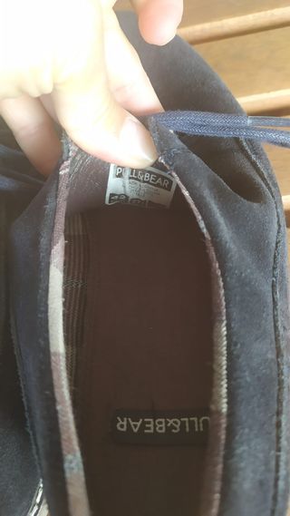 Zapatos piel vuelta vestir azules