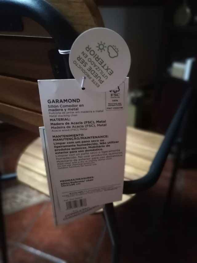 Sillas de hierro y MADERA