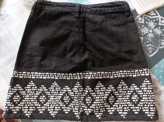 Falda tejana negra