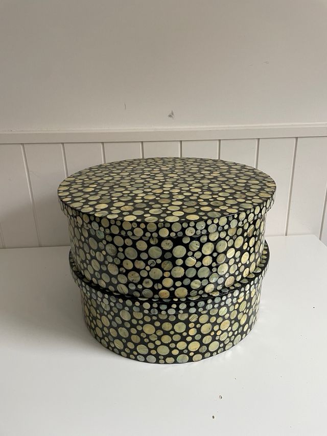 cajas de madera con incrustaciones nacar