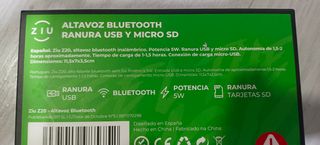Altavoz Bluetooth portátil 