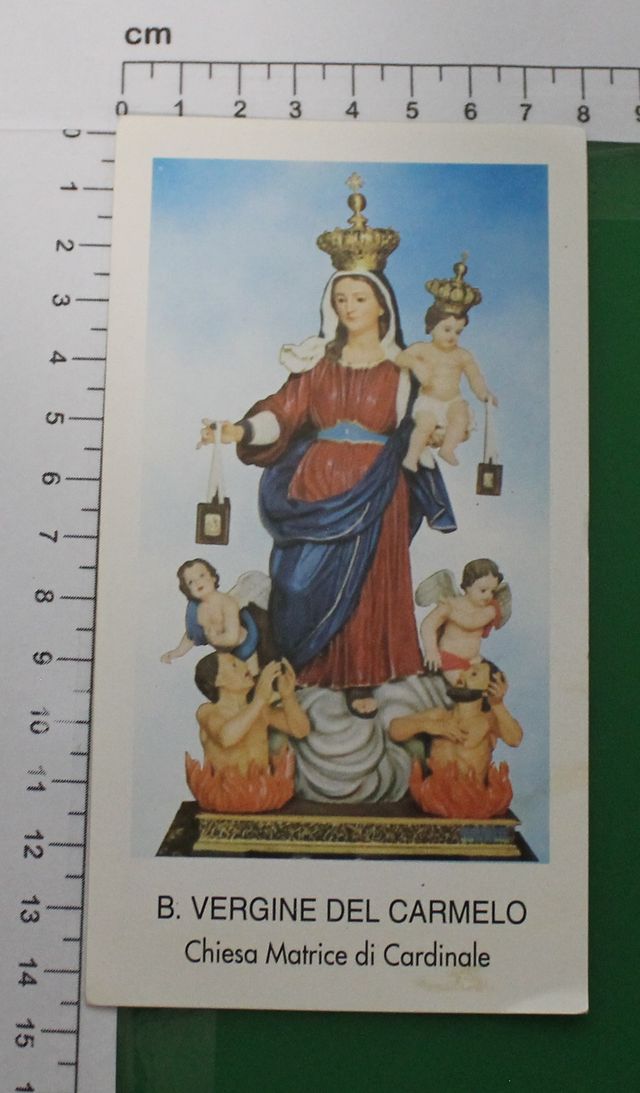 Santino / Holy Card "B. Vergine del Carmelo" - ILM