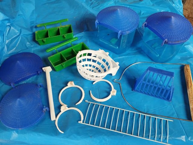 Lote 3 fotos Accesorios pajaros