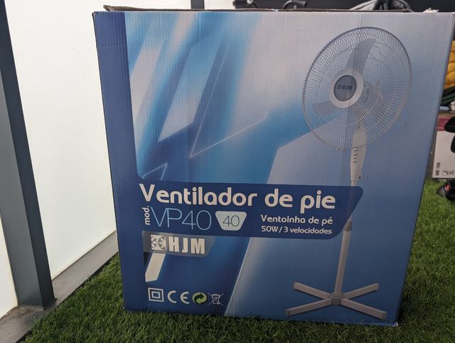 Ventilador de pie 50W blanco