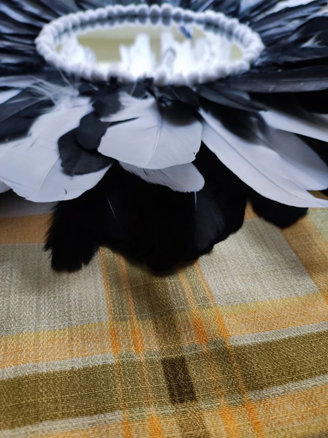 Espejo jujuhat plumas decoración