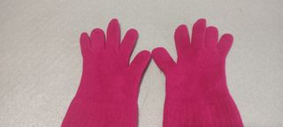 Guantes fucsia mujer Lana y Angora T.P.